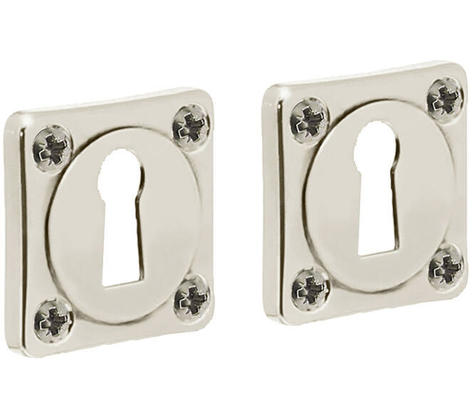 Sleutelrozetten basic 38x38x5mm nikkel