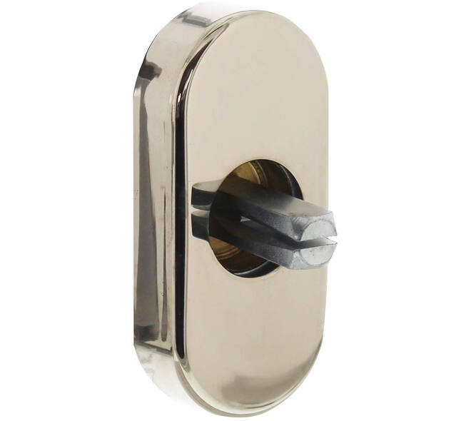 Basisplaat ovaal tbv raamkruk hals ø18mm nikkel