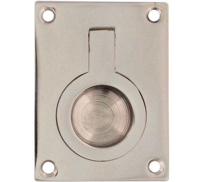 Luikring recht 50x39mm nikkel