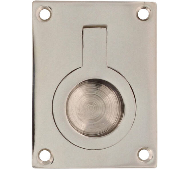 Luikring recht 65x49mm nikkel