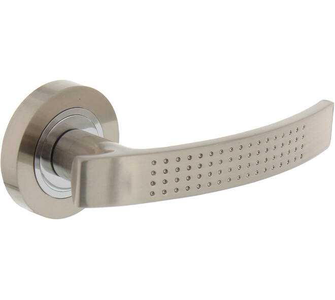 Deurkruk William op rozet verdekt ø52x10mm met nokken chroom/nikkel mat