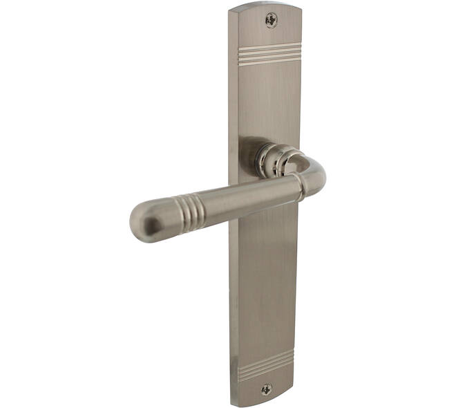 Gatdeel links Helena op schild afgerond 235x45mm blind nikkel mat