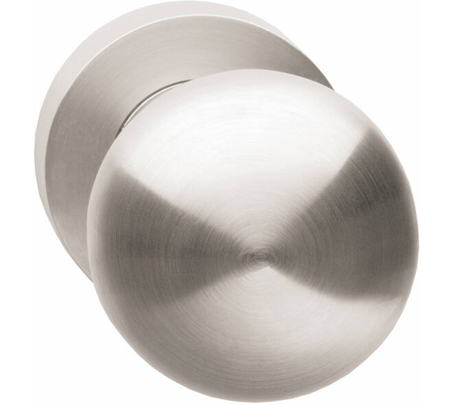 Knoprozet verdekt ø52x10mm met nokken en vaste knop paddenstoel met wisselstift nikkel mat