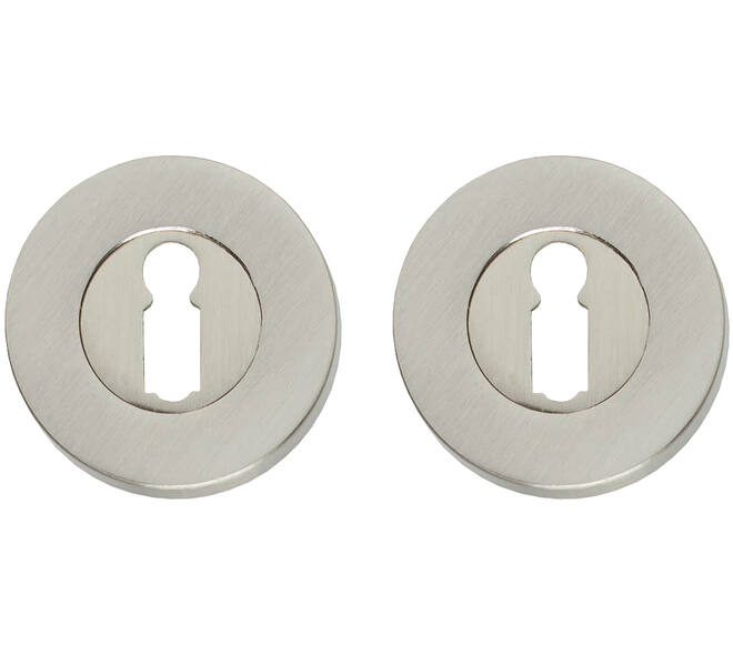 Sleutelrozetten verdekt ø50x8mm nikkel mat