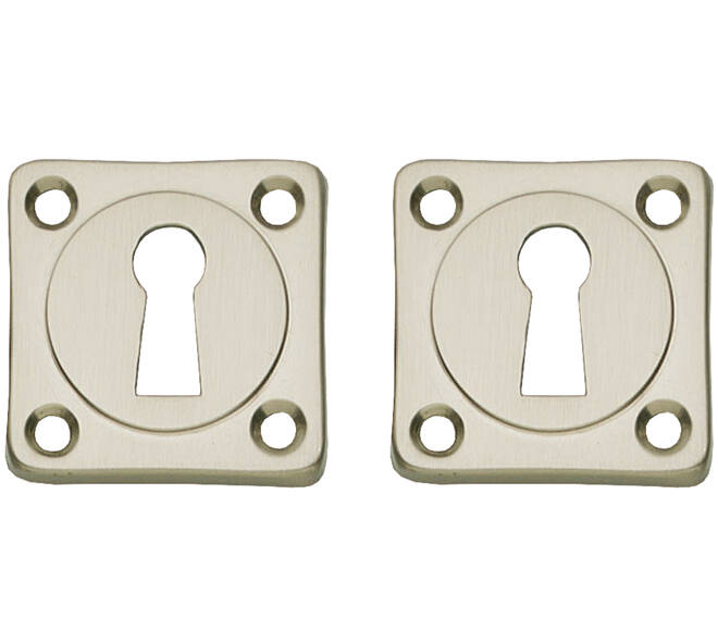 Sleutelrozetten 38x38x5mm nikkel mat