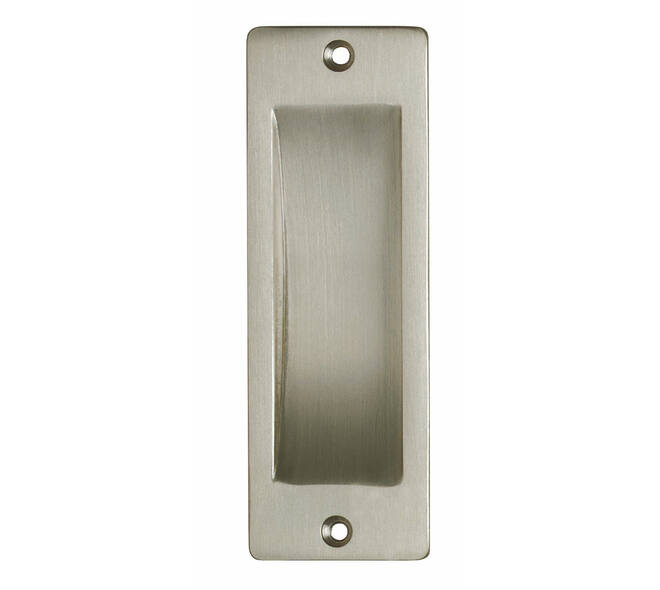 Schuifdeurkom rechthoekig 120x40mm opschroevend nikkel mat