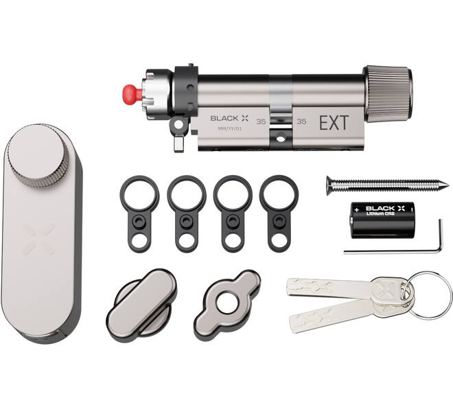 Black X Smart Lock 35/35mm - 45/45mm mat nikkel