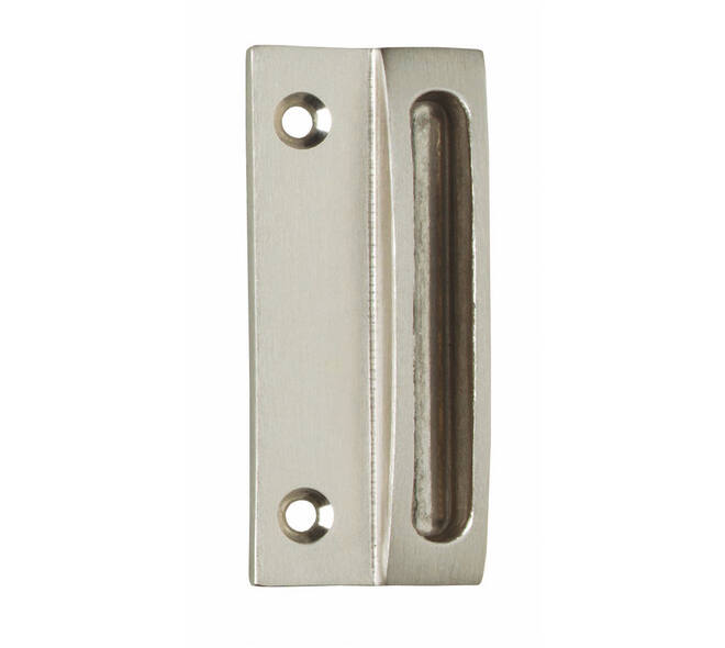 Sluitplaat + kom 70x30mm nikkel mat