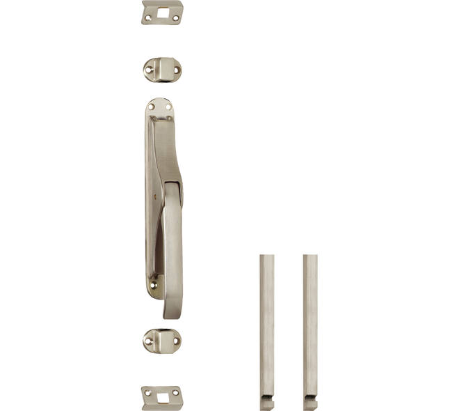 Set pomp-espagnolet inclusief stangenset 2x 1250mm nikkel mat
