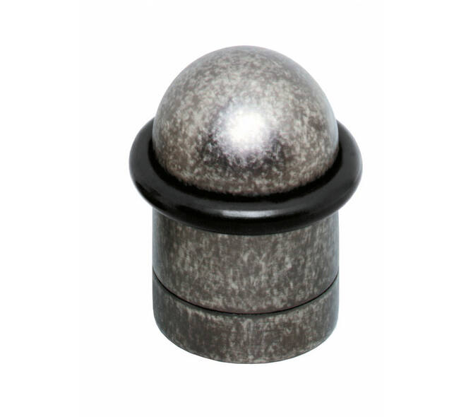 Deurstop met zwarte ring ø32x45mm oud grijs