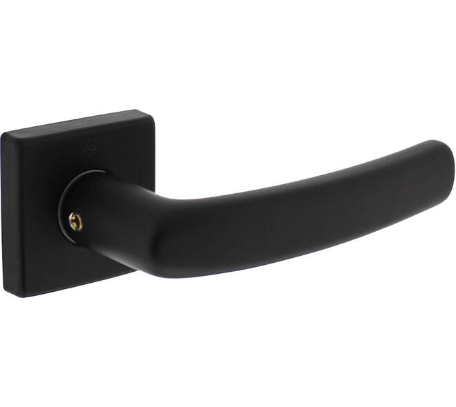 Gatdeel Denham met rozet verdekt 50x50x10mm met nokken zwart