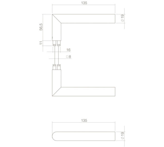 Deurkruk Jura structuur zwart
