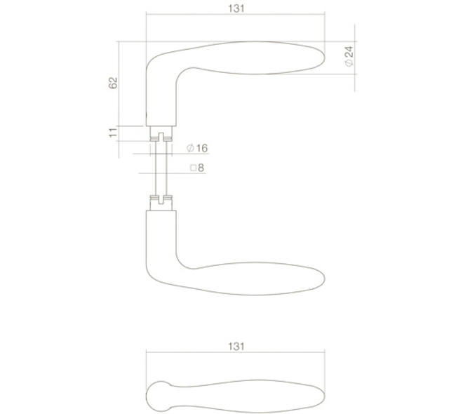 Deurkruk Jupiter structuur zwart