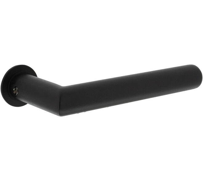Deurkruk Jura met rozet zelfklevend ø30x3mm structuur zwart