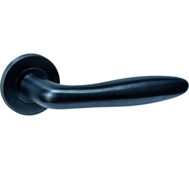 Gatdeel links Q 03 op rozet verdekt ø52x6mm PVD zwart