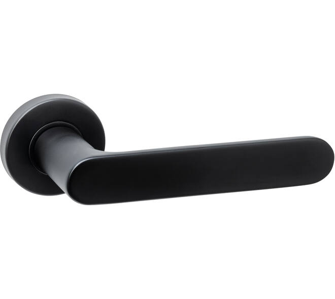 Deurkruk Sora basic op rozet verdekt ø53x10mm zwart