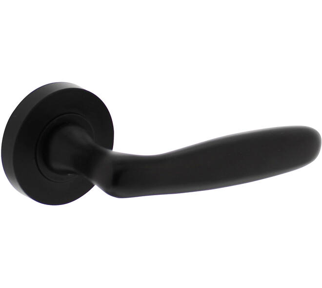 Deurkruk Bjorn op rozet verdekt ø52x10mm met nokken zwart