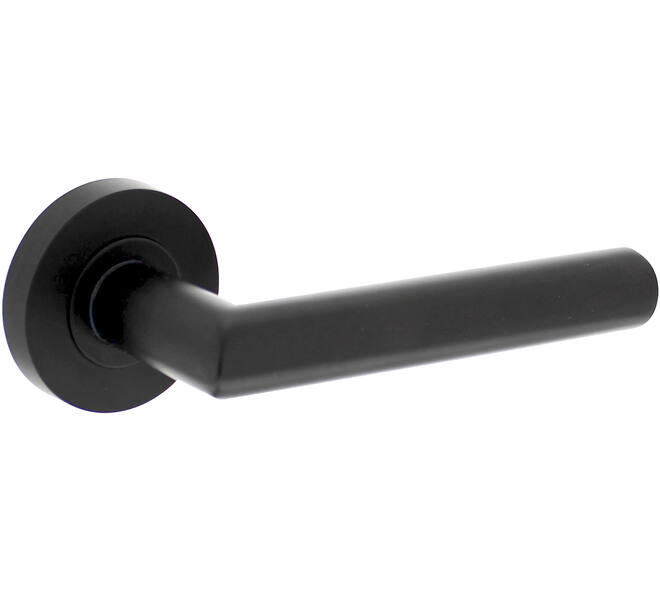 Gatdeel rechts Bastian op rozet verdekt ø52x10mm met nokken zwart