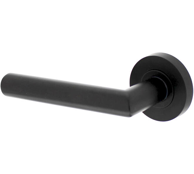 Gatdeel links Bastian op rozet verdekt ø52x10mm met nokken zwart