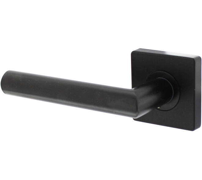 Gatdeel links Bastian op rozet 55x55x10mm met nokken zwart