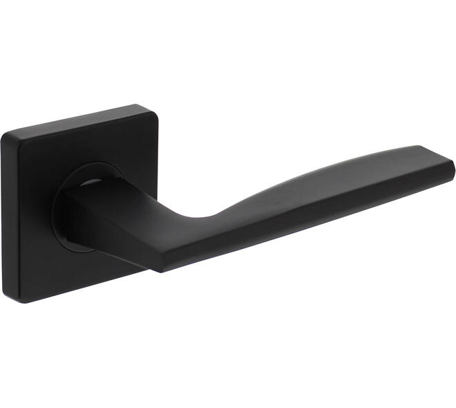 Deurkruk Apollo op rozet verdekt 55x55x10mm met nokken zwart