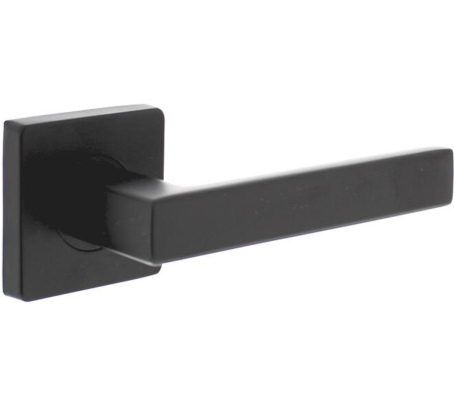 Gatdeel rechts Hera op rozet verdekt 55x55x10mm met nokken zwart