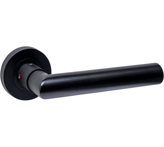 Deurkruk Prolock Sicura ø22mm met blokkeer mechanisme op rozet verdekt ø53x10mm met nokken zwart
