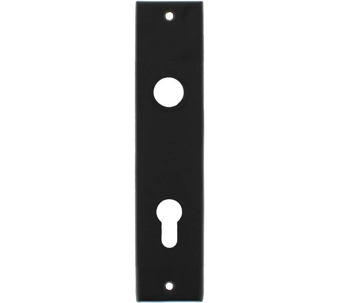 Schilden rechthoekig 181x41x7mm profielcilindergat 72mm zwart