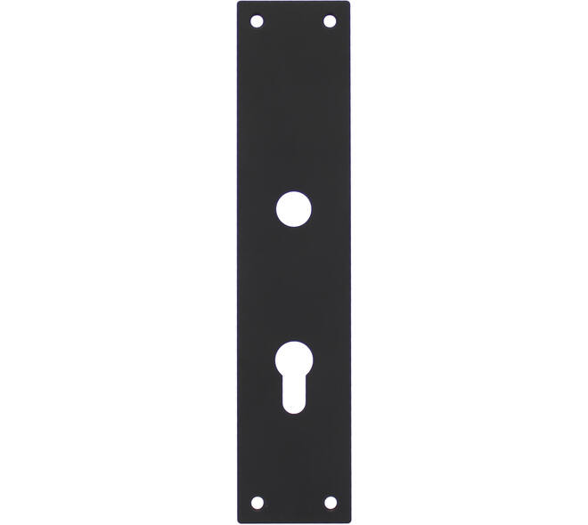 Schilden rechthoekig 250x55x2mm profielcilindergat 72mm structuur zwart