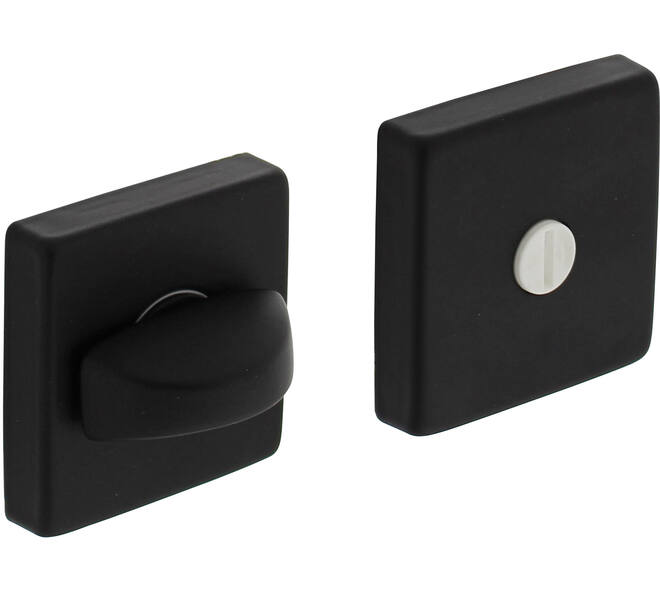 WC-sluiting verdekt 50x50x10mm met nokken en stift 8x8mm zwart