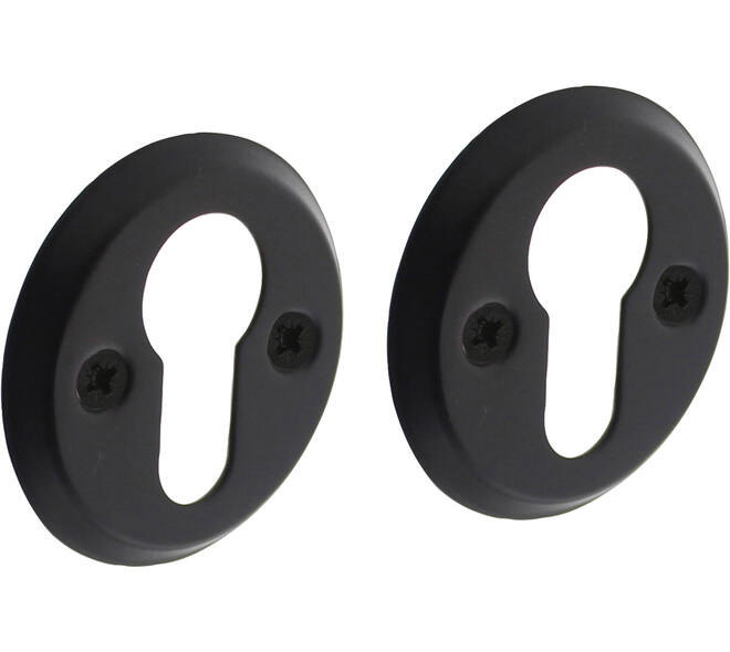 Cilinderrozetten ø50x5mm zwart