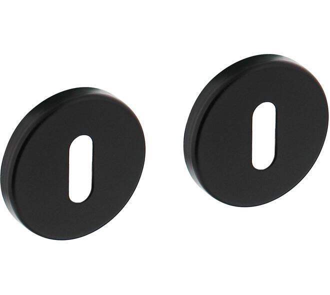 Sleutelrozetten verdekt ø51x5mm met nokken zwart