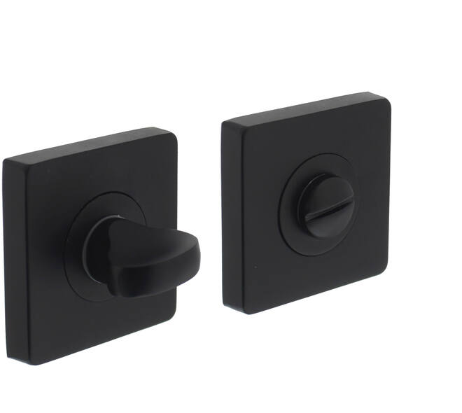 WC-sluiting verdekt 55x55x10mm met nokken en stift 8x8mm zwart