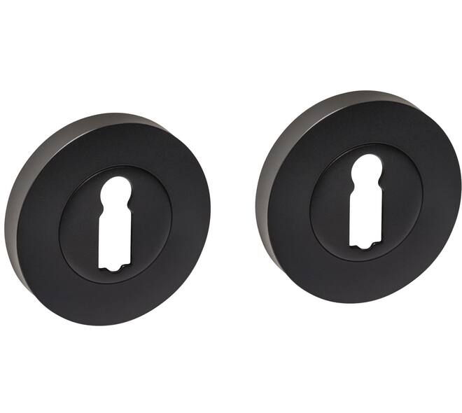Sleutelrozetten verdekt ø53x10mm met nokken zwart