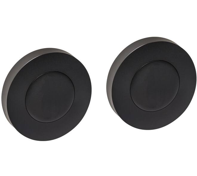 Afdekrozetten verdekt ø53x10mm met nokken zwart