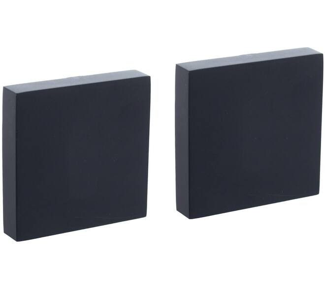 Afdekrozetten verdekt 52x52x10mm met nokken zwart