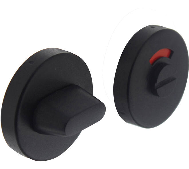 WC-sluiting verdekt ø53x10mm met stift 8x8mm structuur zwart