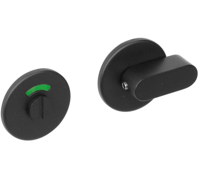 WC-sluiting verdekt ø53x5mm met comfortknop en stift 8x8mm structuur zwart