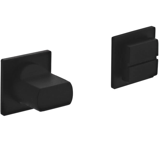 WC-sluiting zelfklevend 30x30x3mm met stift 8x8mm structuur zwart