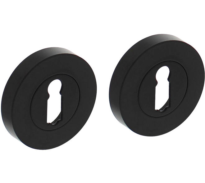 Sleutelrozetten verdekt ø52x10mm met nokken zwart