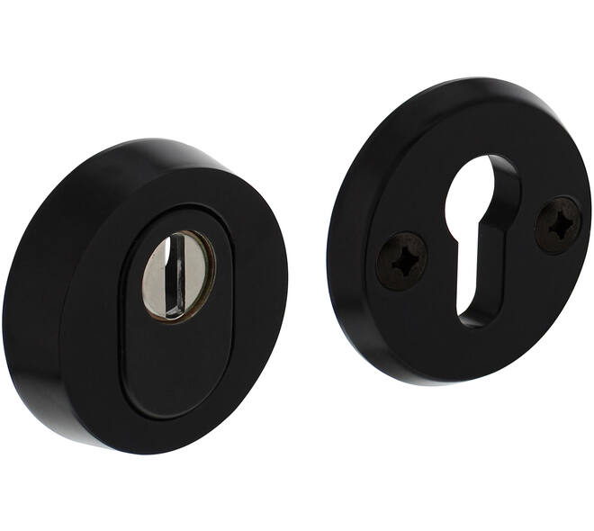 SKG3 veiligheidsrozetten rond ø60x15mm profielcilindergat met kerntrekbeveiliging zwart