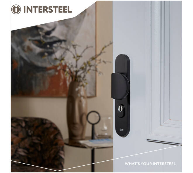 SKG3 veiligheidsbeslag ovaal 250x50mm greep/kruk Rond met veerconstructie profielcilindergat 72mm met kerntrekbeveiliging zwart