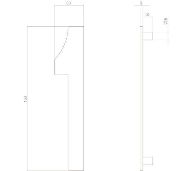 Huisnummer 1 150mm structuur zwart