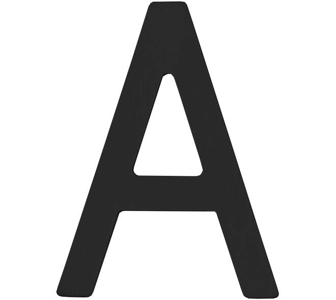 Huisletter A 100mm structuur zwart