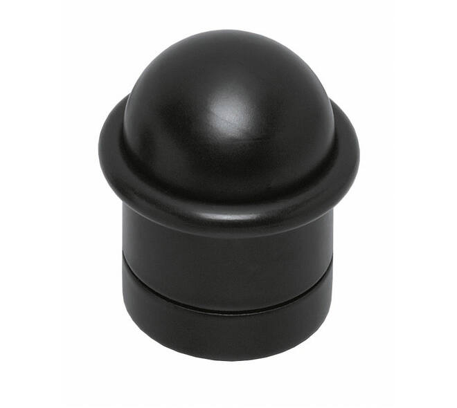 Deurstop met zwarte ring ø32x45mm zwart