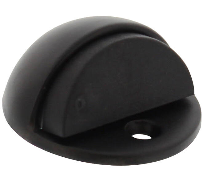 Deurstop bolrond ø45x22mm vloermontage zwart