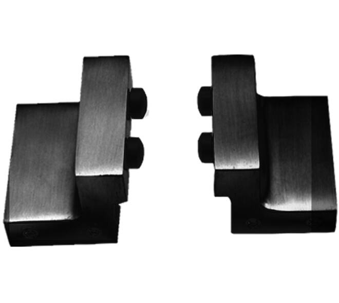 Set van 2 stoppers tbv schuifdeursysteem inclusief bevestiging zwart
