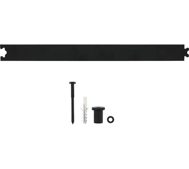 Tussenrail 45cm tbv schuifdeursysteem inclusief bevestigingsset zwart