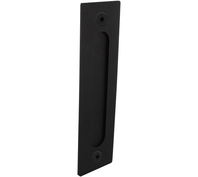 Schuifdeurkom rechthoekig opschroevend 220x60x6mm zwart