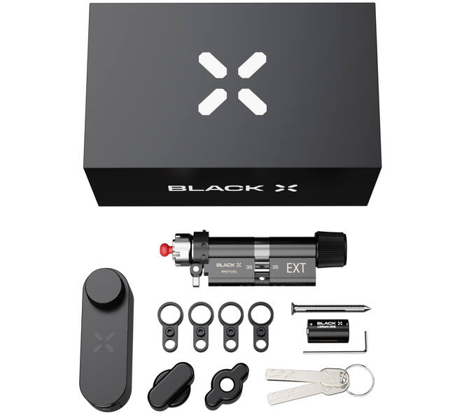Black X Smart Lock 35/35mm - 45/45mm zwart
